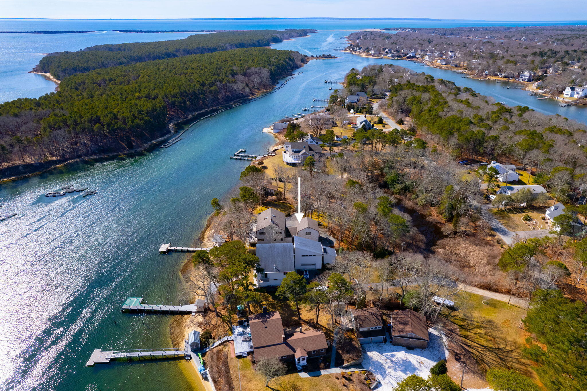 10 Circle Road East Falmouth, MA 02536 - Photo 47 of 65 an aerial view of a house with a garden