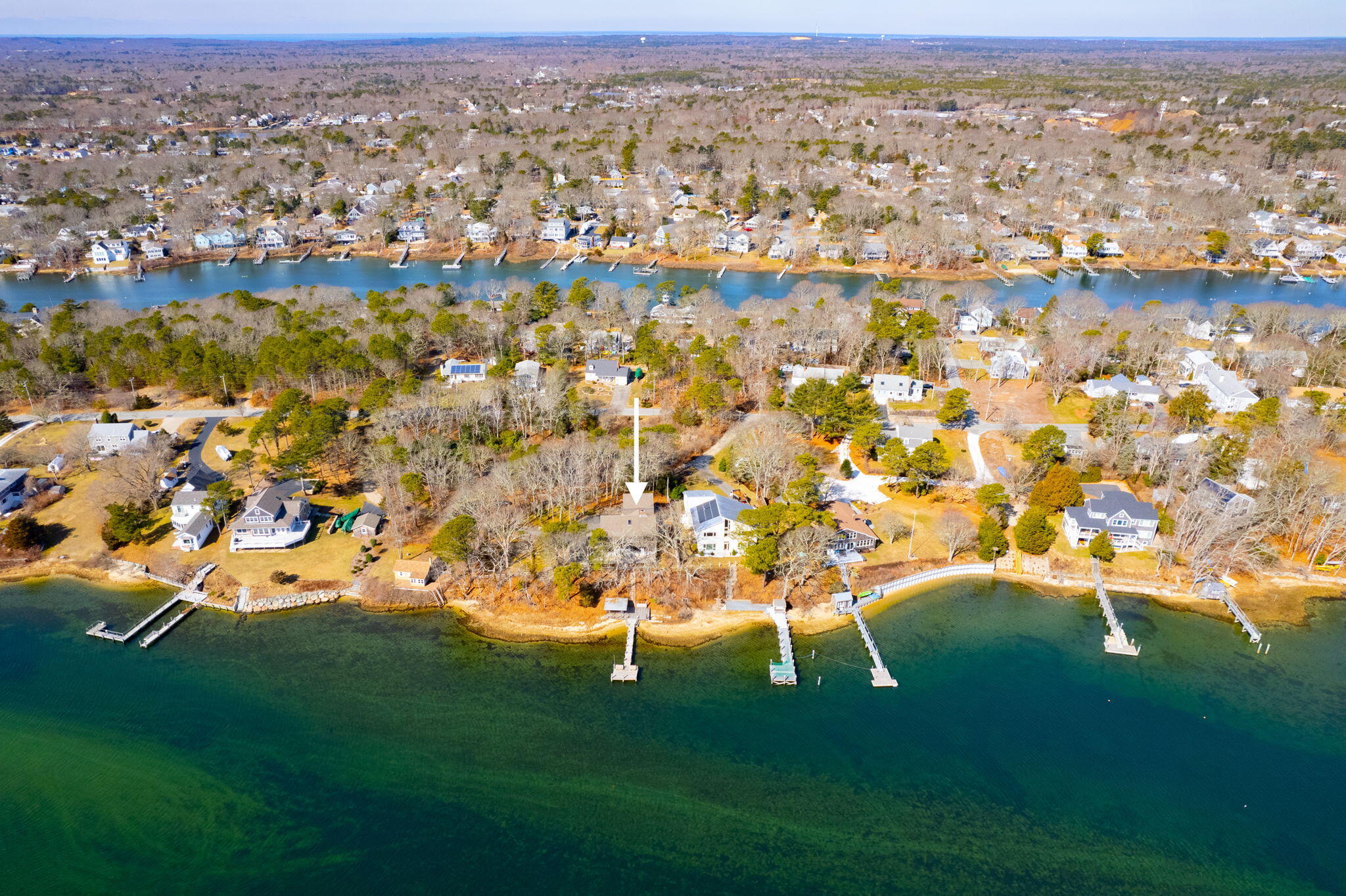 10 Circle Road East Falmouth, MA 02536 - Photo 49 of 65 an aerial view of residential houses with outdoor space and trees