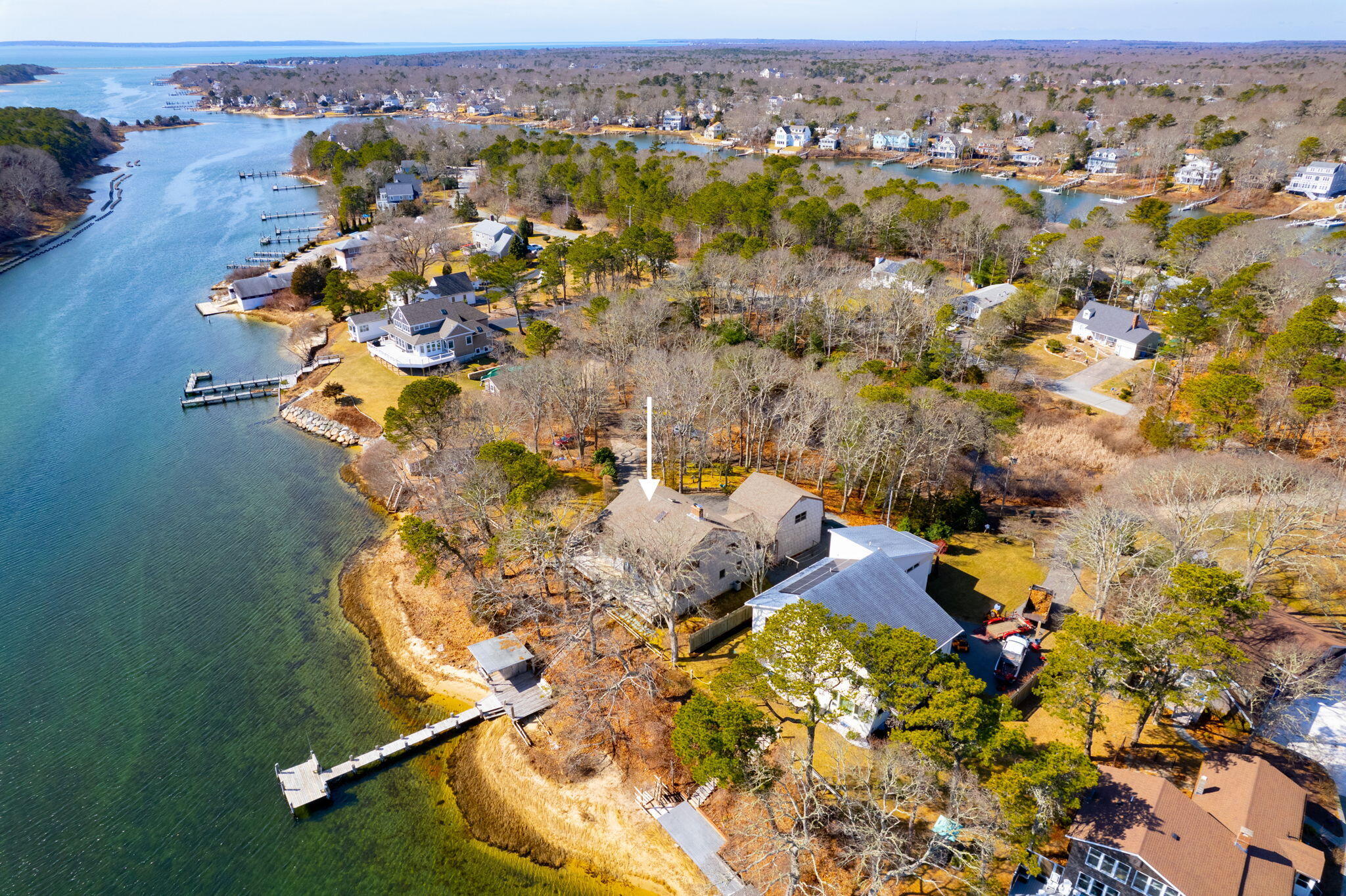 10 Circle Road East Falmouth, MA 02536 - Photo 50 of 65 an aerial view of residential house with yard and mountain view in back
