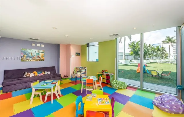 a play room with furniture