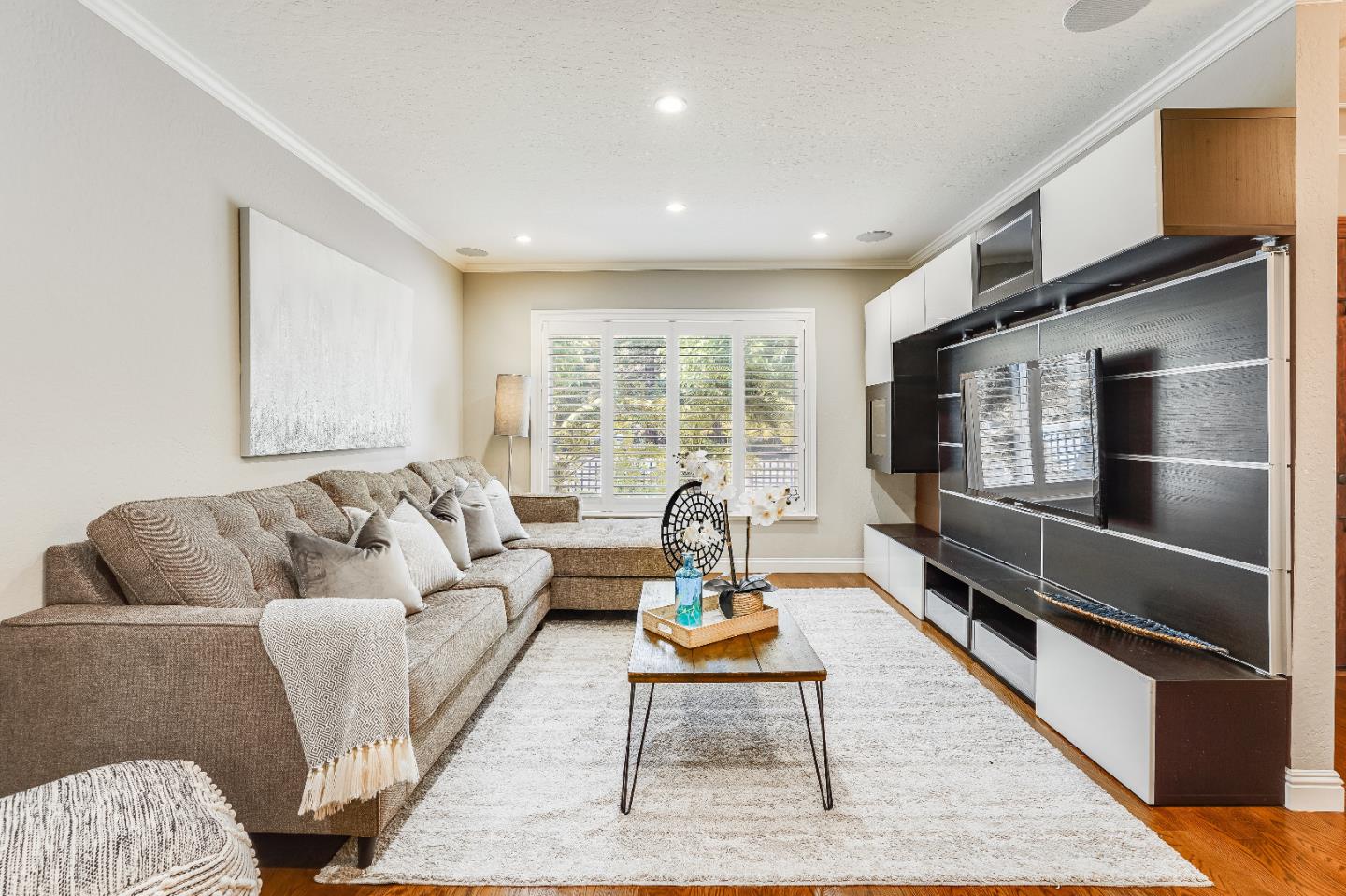 2275 Grant Road Los Altos, CA 94024 - Photo 13 of 66 a living room with furniture lamp and a rug