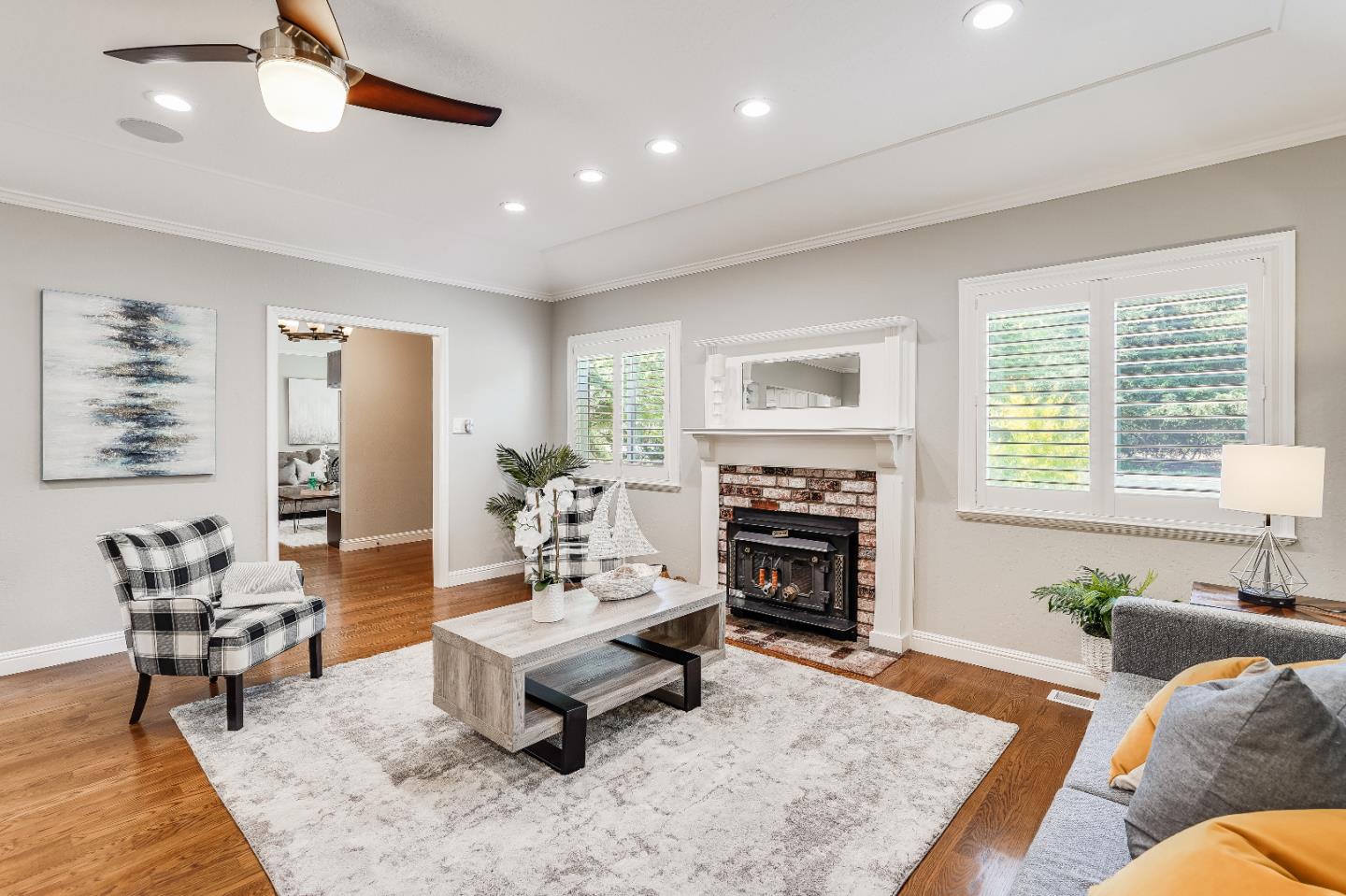 2275 Grant Road Los Altos, CA 94024 - Photo 16 of 66 a living room with furniture and a fireplace