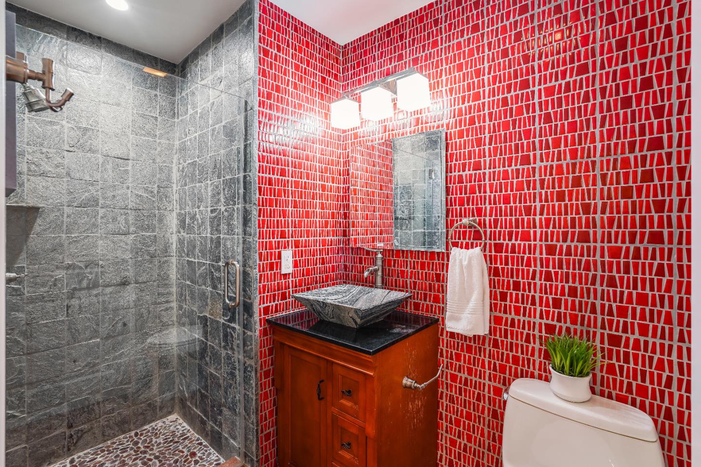 2275 Grant Road Los Altos, CA 94024 - Photo 40 of 66 a bathroom with a sink toilet and shower