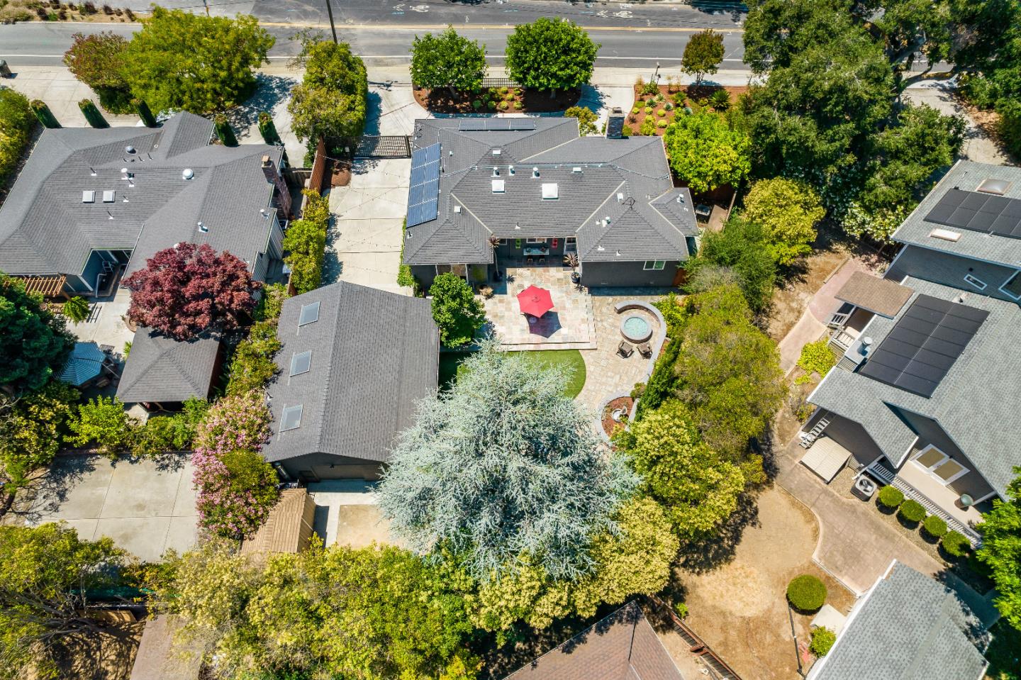 2275 Grant Road Los Altos, CA 94024 - Photo 63 of 66 an aerial view of house with yard