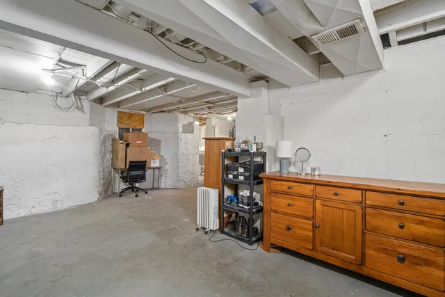 a view of a storage & utility room with stuff