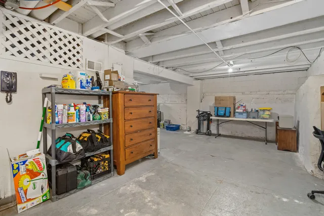 a view of a storage in a room