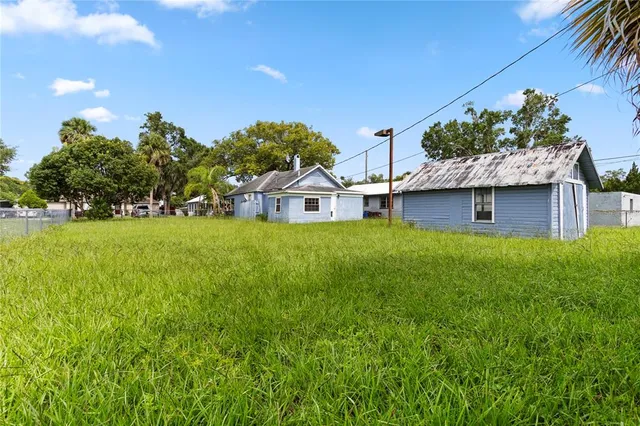 a house view with a garden space