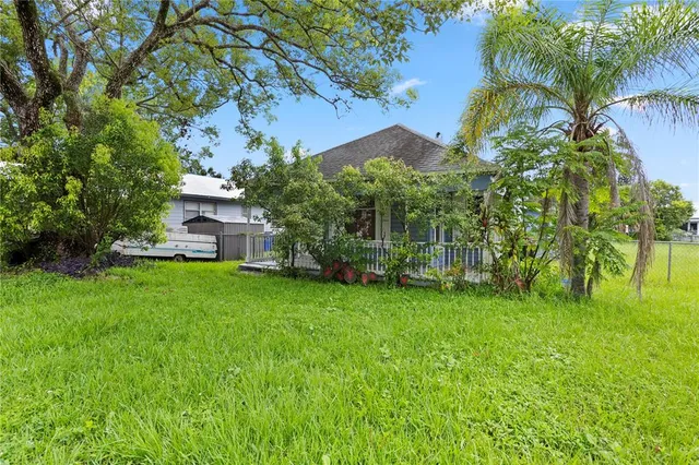 a view of a house with a garden