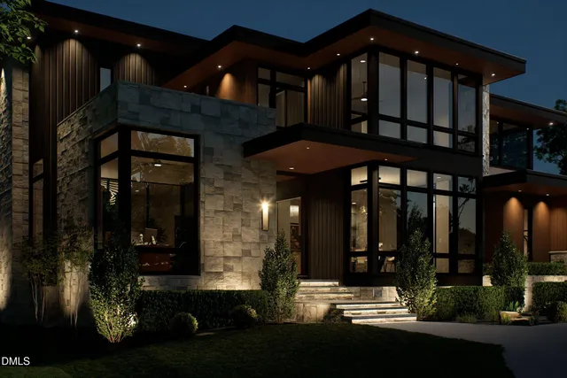 a view of a building with street view