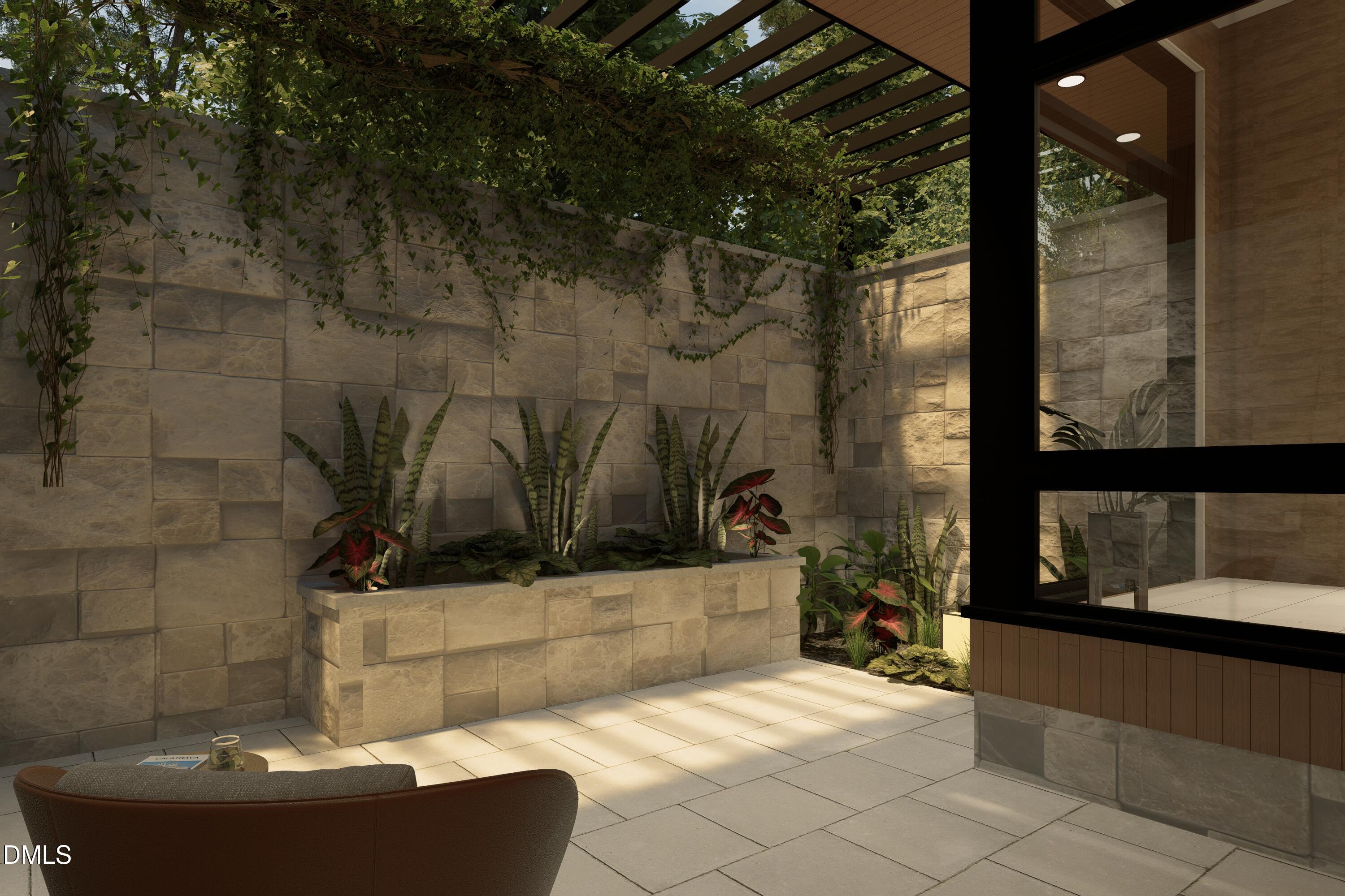 206 Lynwood Lane Raleigh, NC 27609 - Photo 23 of 37 a living room with a couch and a fireplace