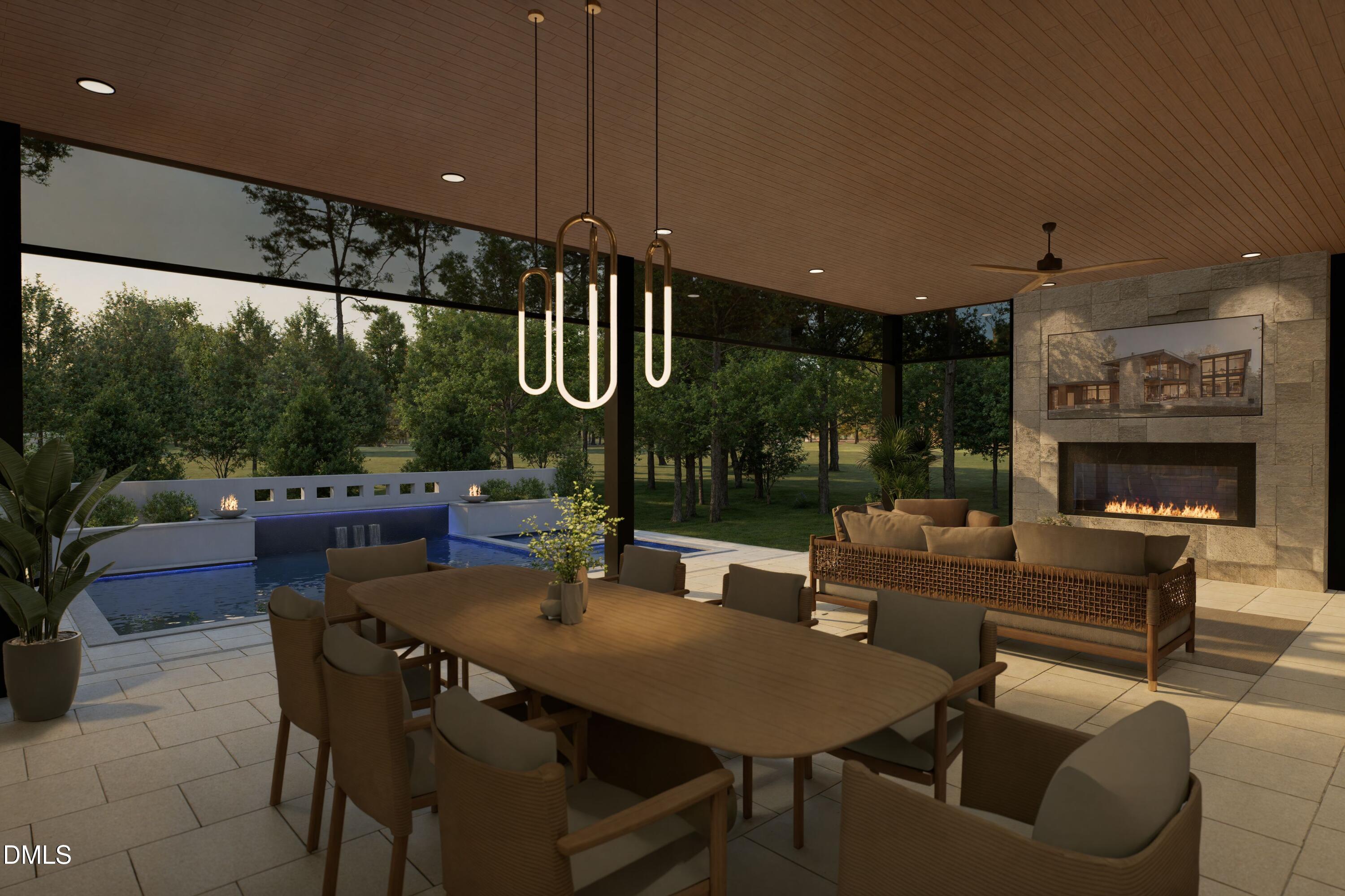 206 Lynwood Lane Raleigh, NC 27609 - Photo 25 of 37 a outdoor space with lots of tables a garden and chairs