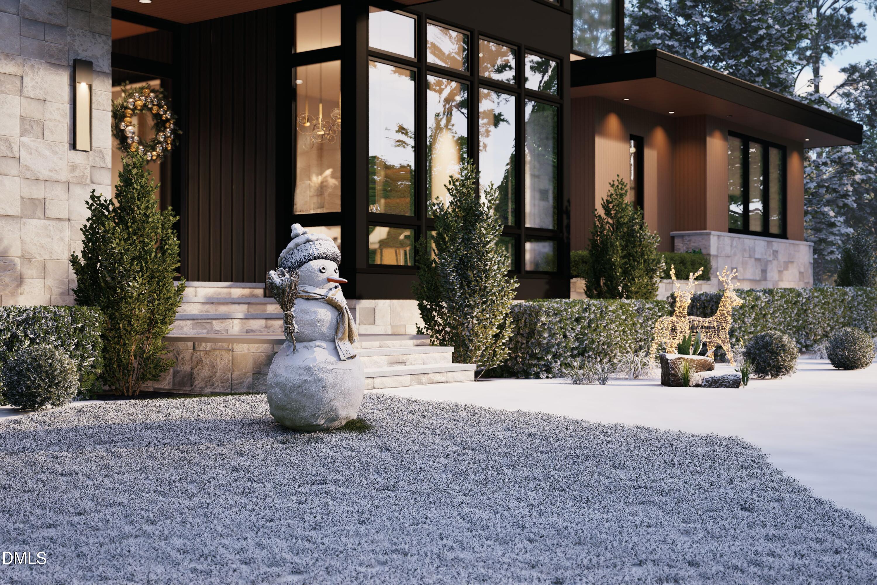 206 Lynwood Lane Raleigh, NC 27609 - Photo 4 of 37 a view of a patio with table and chairs and potted plants