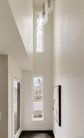 a view of a livingroom with a window