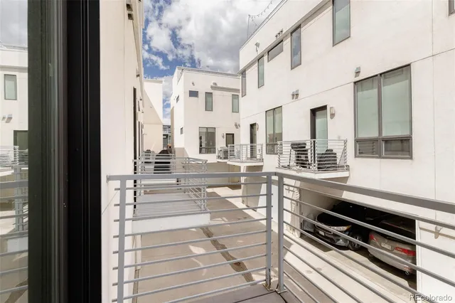 a view of a terrace with couches