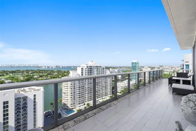 a view of city from balcony