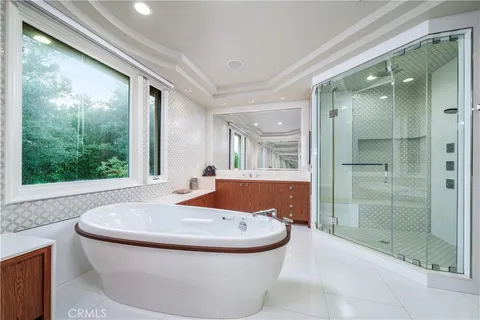 a view of a lake with a big yard