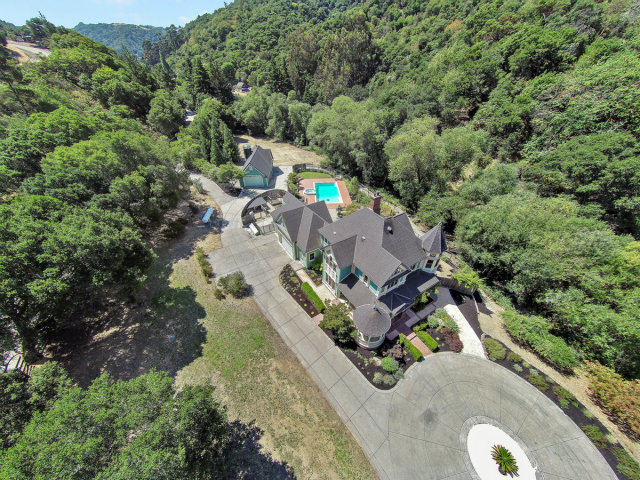 29551 Palomares Road Castro Valley, CA 94552 - Photo 1 of 25 an aerial view of a house with a yard