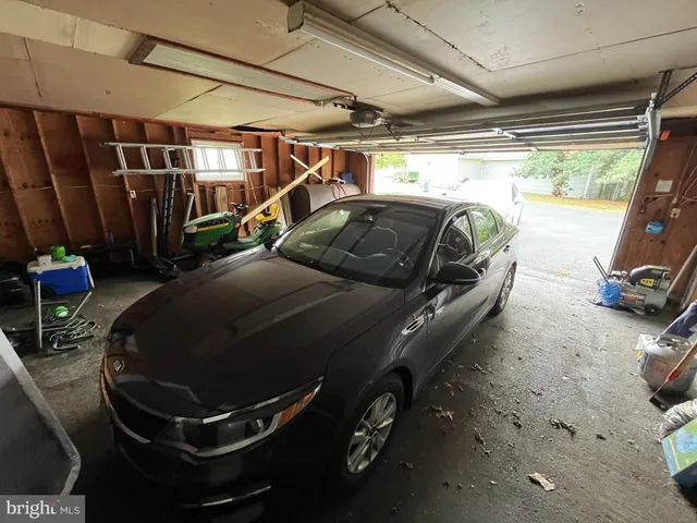 a car parked in garage