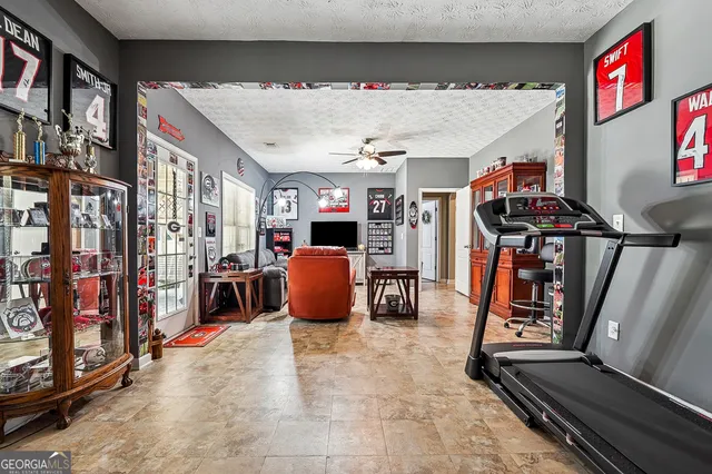 a view of a storage room