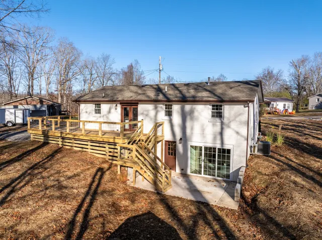 a view of a balcony with an outdoor space