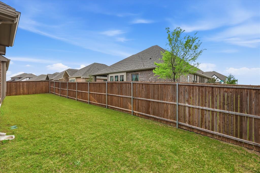 910 Cone Flower Drive Prosper, TX 75078 - Photo 35 of 40 a view of a backyard with a garden