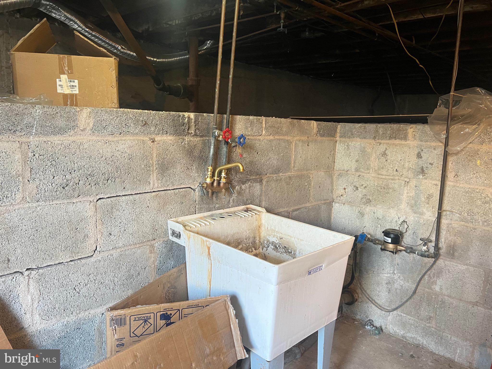 549 Wiltshire Road Upper Darby, PA 19082 - Photo 11 of 12 Basement Laundry Area & Crawl Space