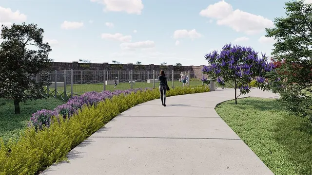 a picture of a bench in front of a door