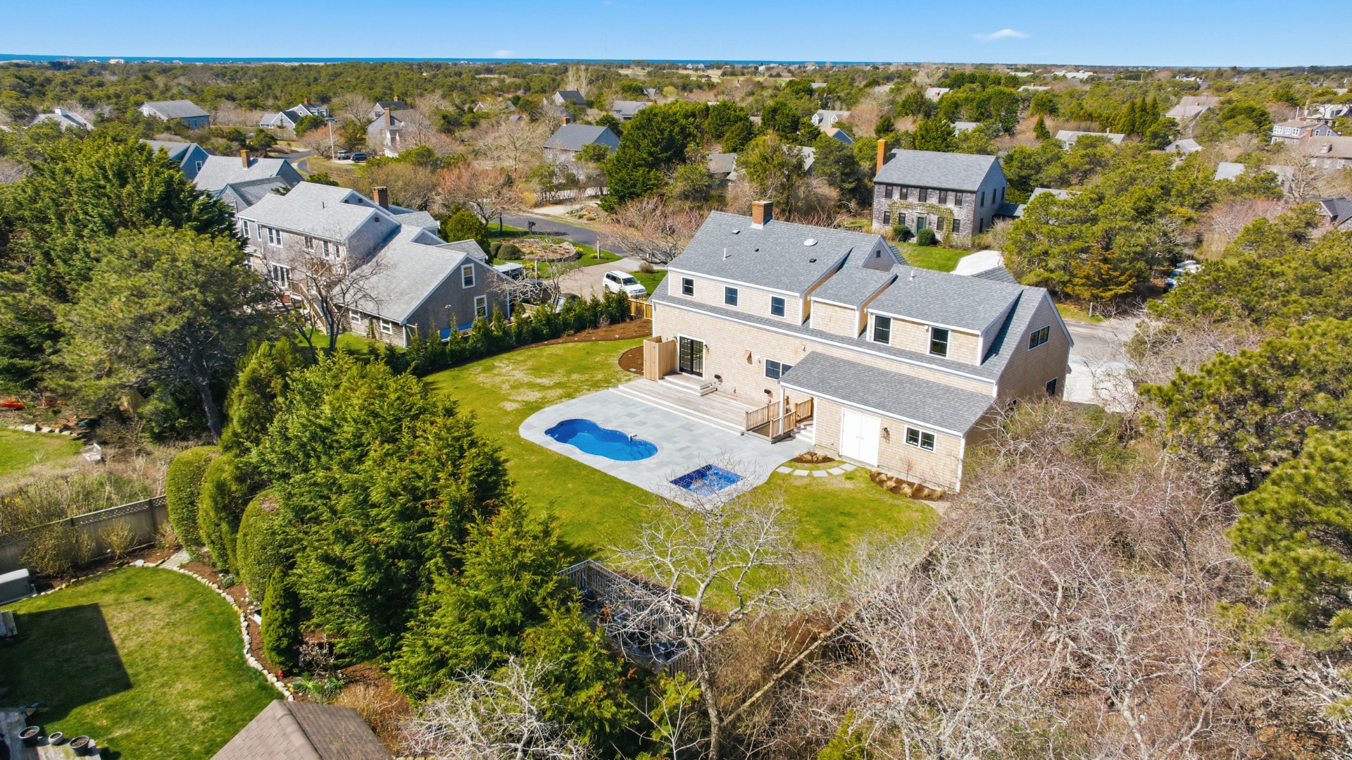 10 Rudder Lane Nantucket, MA 02554 - Photo 5 of 33 an aerial view of a house with a yard
