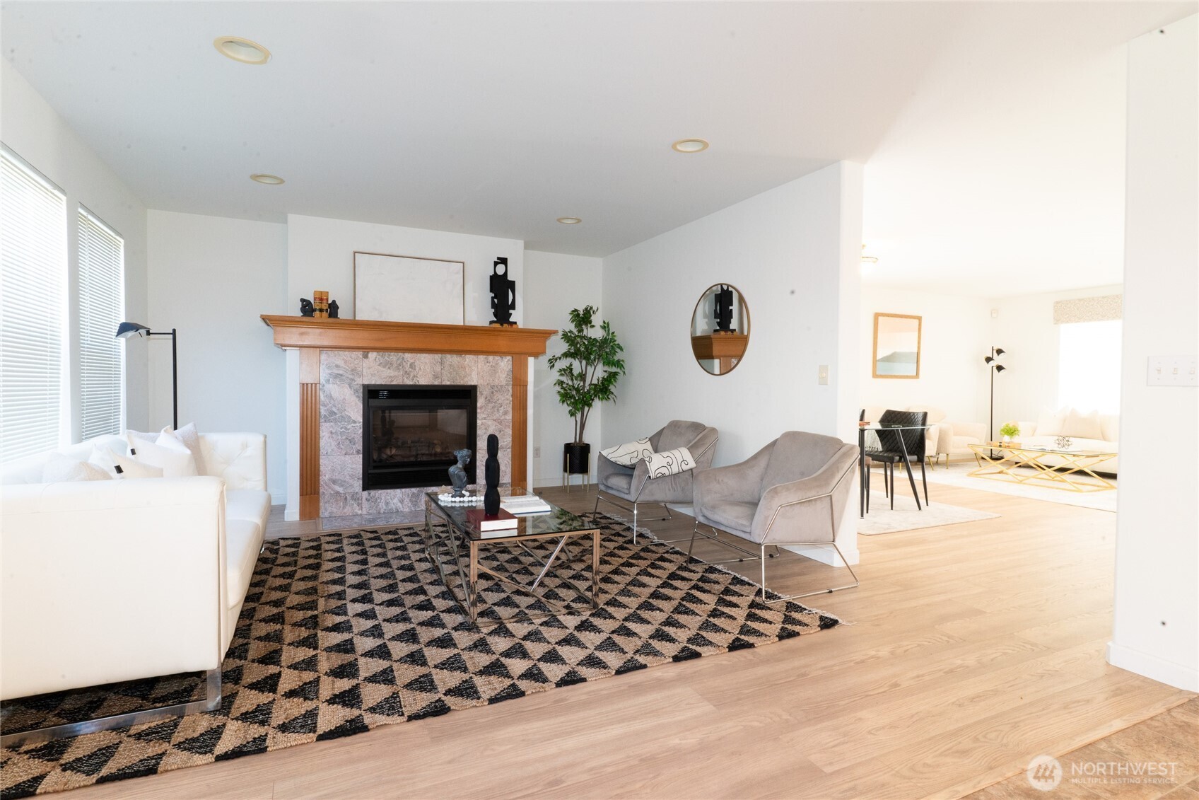 2322 Southeast 2nd Court Renton, WA 98056 - Photo 6 of 27 a living room with furniture and a fireplace
