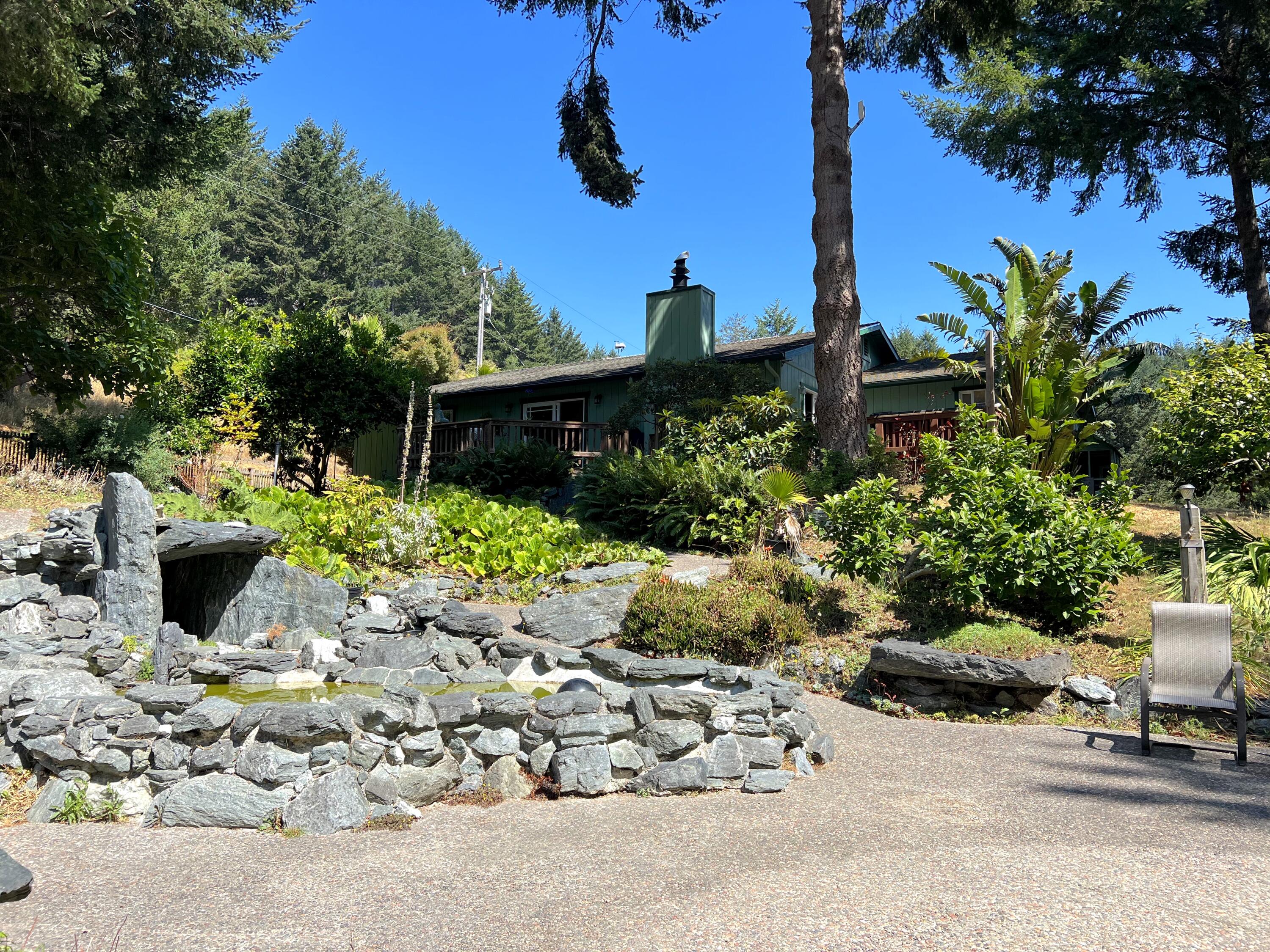 482 Spring Road Shelter Cove, CA 95589 - Photo 39 of 58 Patio pond to houses