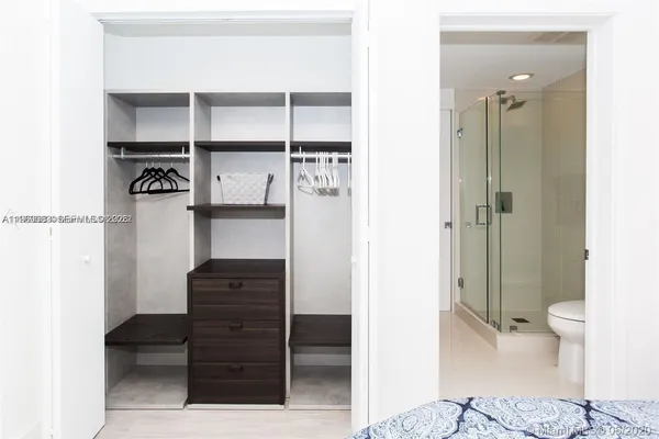 a view of closet area