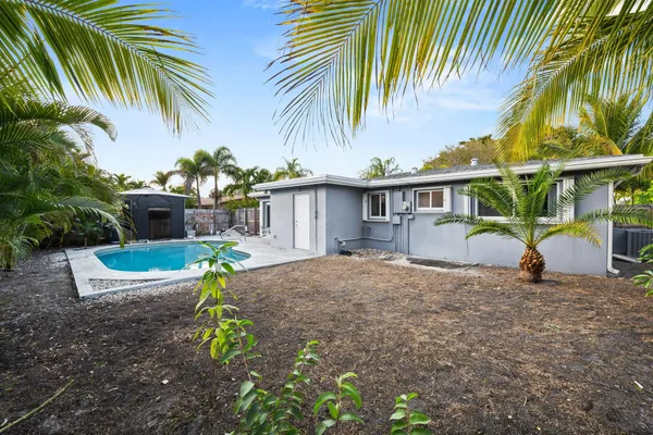 a view of a house with a patio
