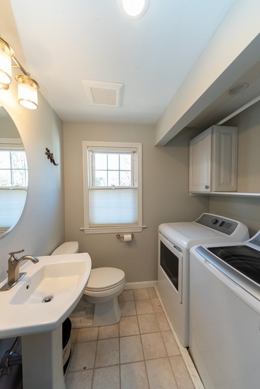 112 Elmwood Street Auburn, MA 01501 - Photo 23 of 40 a bathroom with a sink a toilet and mirror