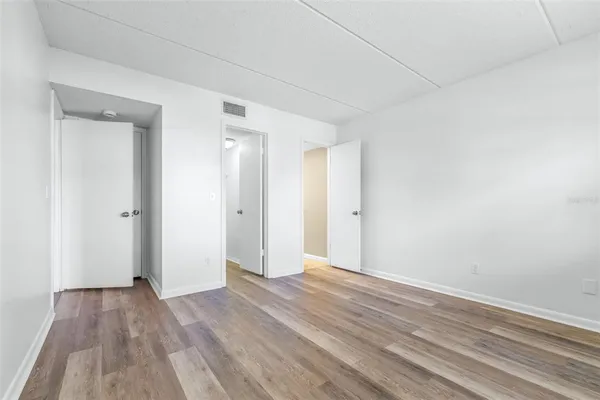 an empty room with a window