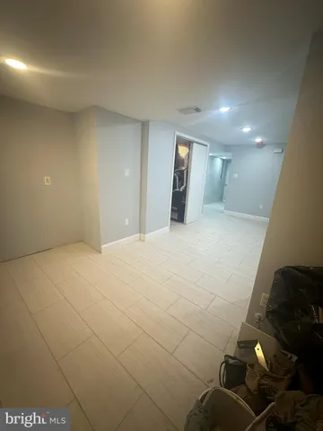 a blue shower in a bathroom