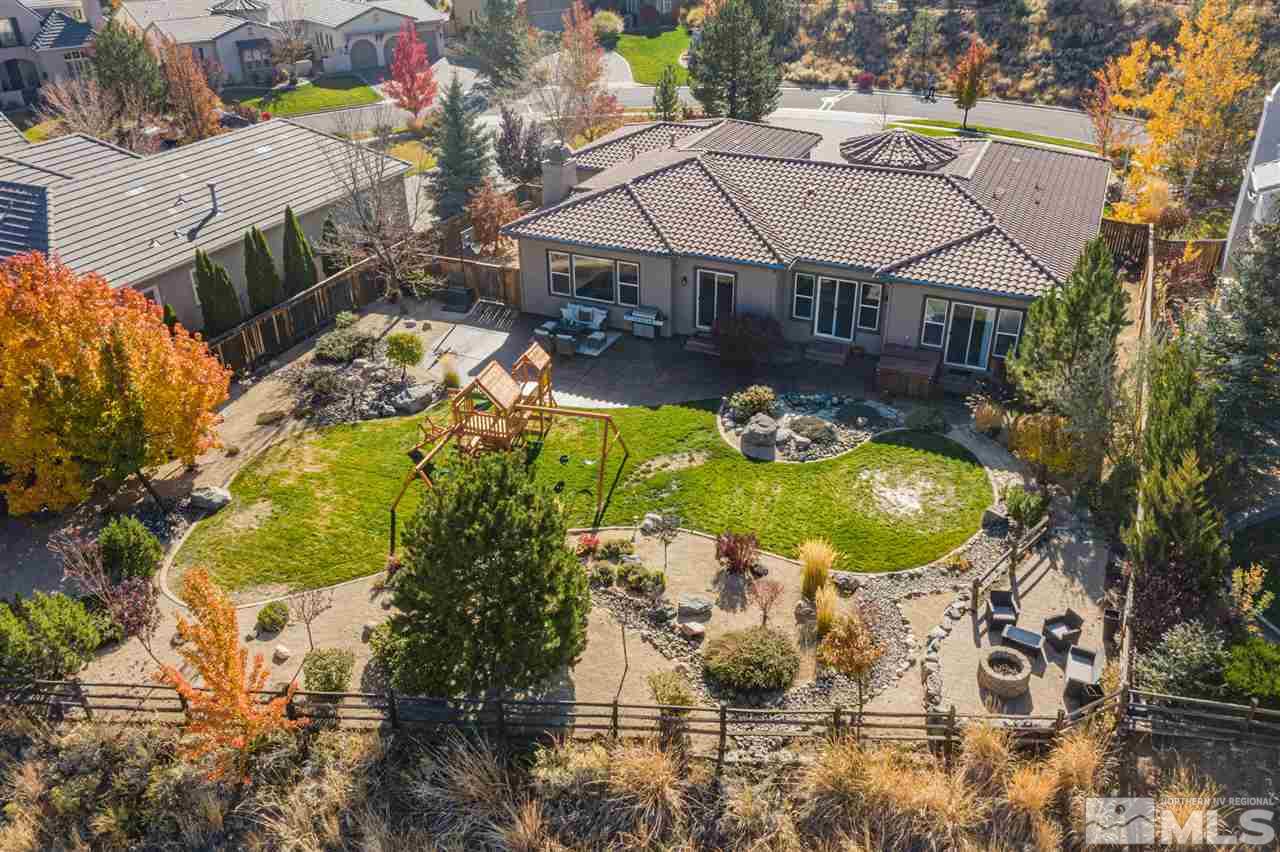 8345 Fairway Ridge Court Reno, NV 89523 - Photo 40 of 40 a aerial view of a house with a yard patio swimming pool and outdoor seating