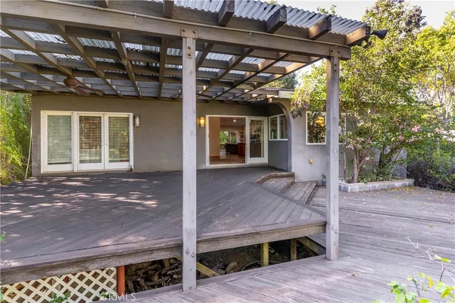 a view of a yard from a tree