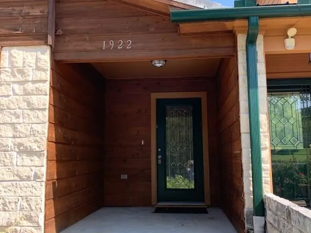 a view of front door