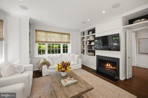 a view of a living room and a window