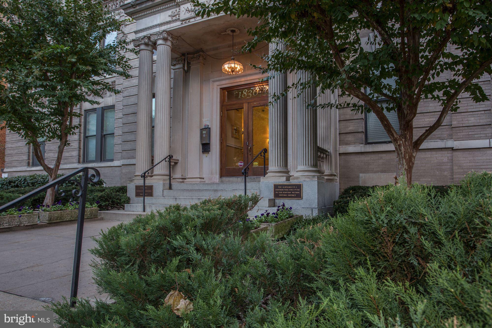 1830 17th Street Northwest, Unit 204 Washington, DC 20009 - Photo 2 of 31 Stately main entrance