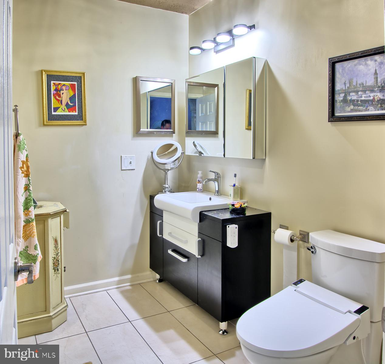 534 Kennington Road, Unit 534 Reisterstown, MD 21136 - Photo 12 of 19 a bathroom with a granite countertop toilet sink and mirror