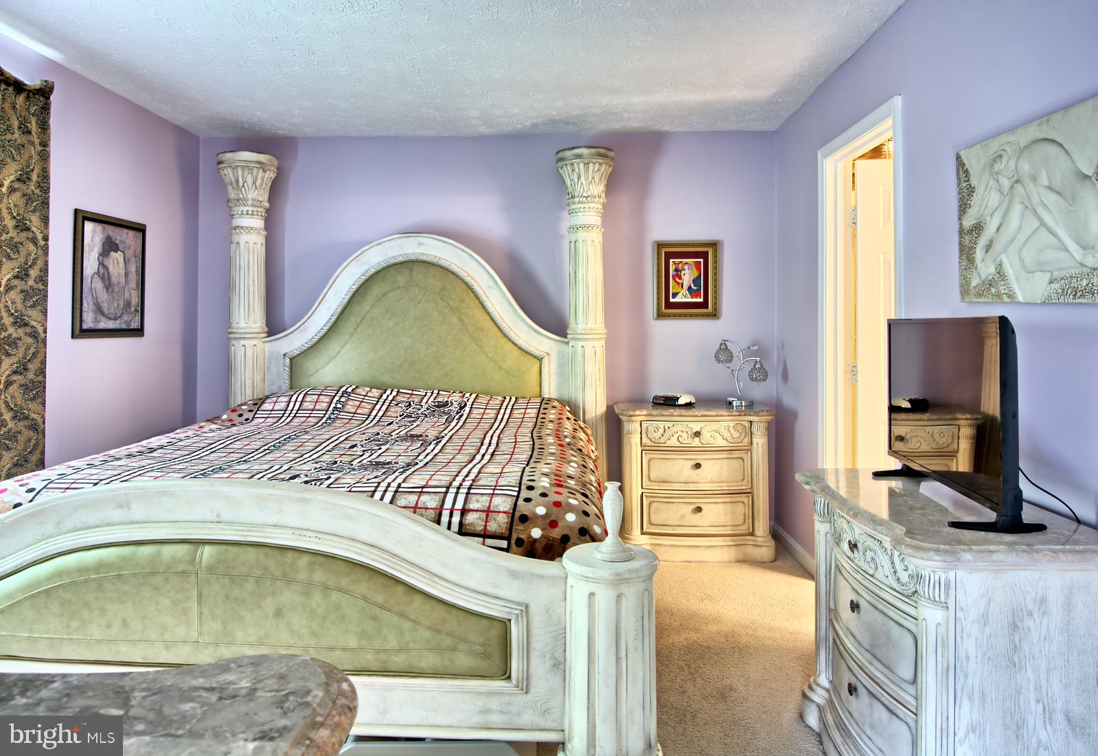 534 Kennington Road, Unit 534 Reisterstown, MD 21136 - Photo 9 of 19 a spacious bedroom with a bed and a flat screen tv