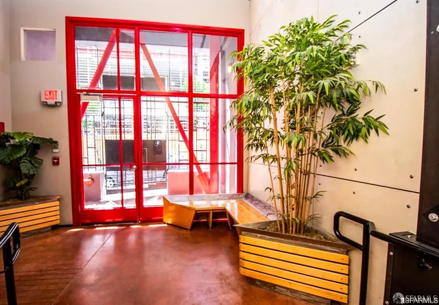 a view of a swimming pool with a lounge chairs