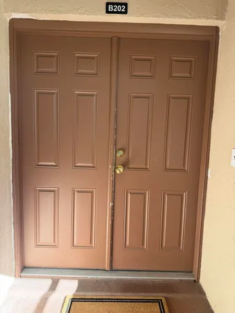 a view of front door