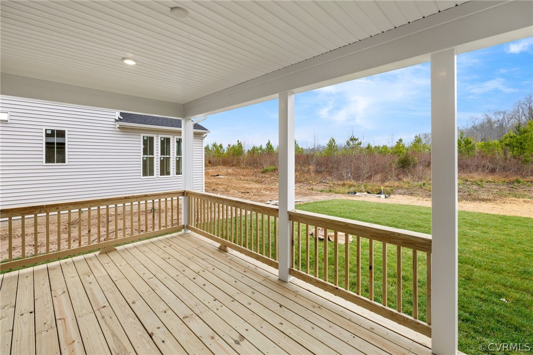 15142 Heaton Drive Midlothian, VA 23112 - Photo 32 of 41 a view of a wooden deck with a yard