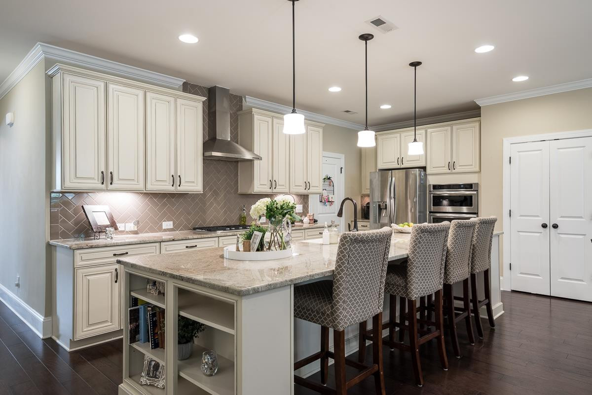 Granite countertops and large island