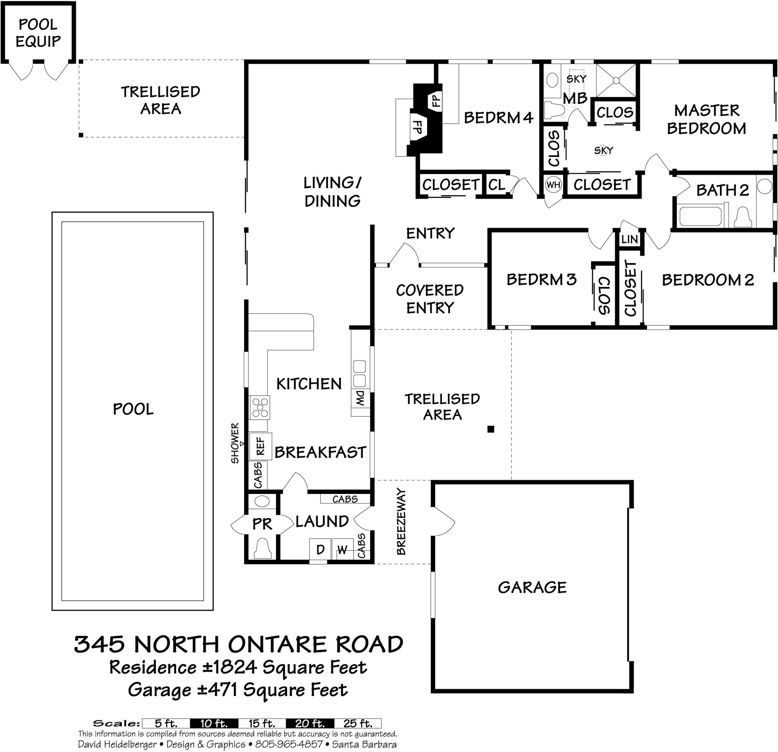 345 North Ontare Road Santa Barbara, CA 93105 - Photo 31 of 31 Floorplan_Ontare