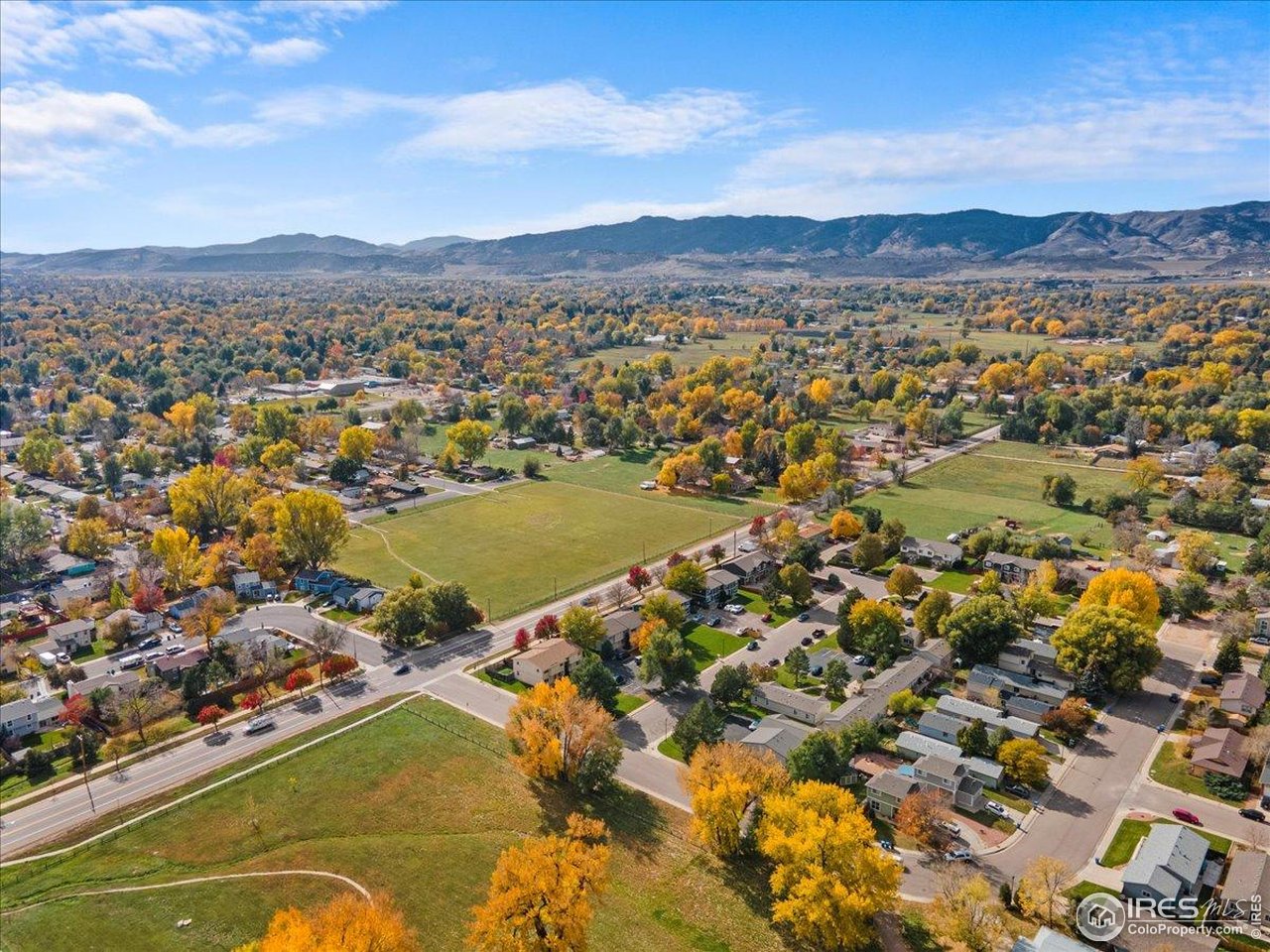 1200 Pomona Street, Unit Q & R Fort Collins, CO 80521 - Photo 30 of 32 an aerial view of residential houses with outdoor space