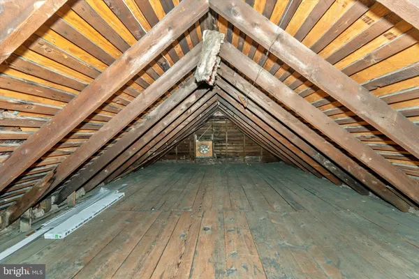 a view of a balcony with a bed