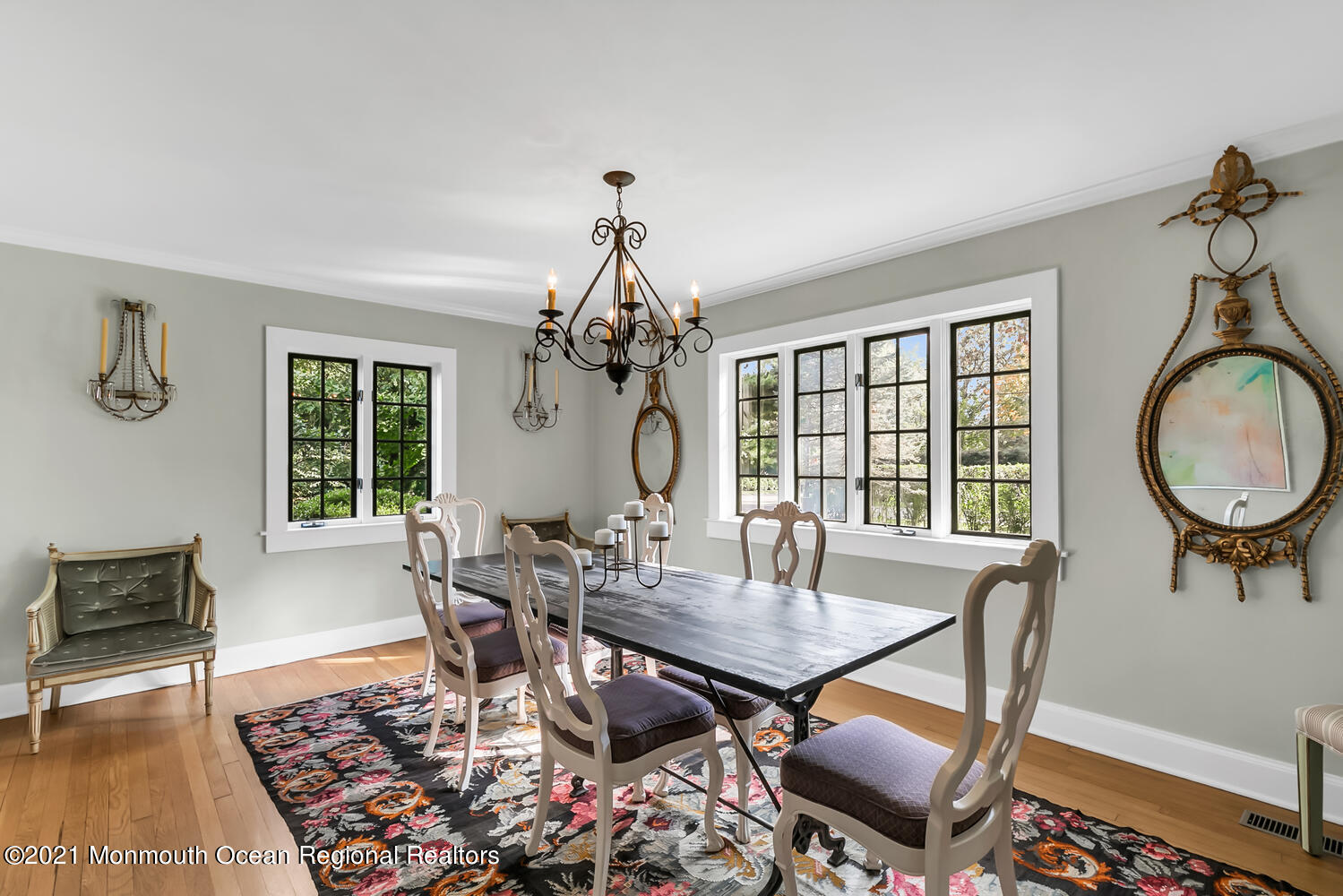 162 Black Point Road Rumson, NJ 07760 - Photo 11 of 58 a view of a dining room with furniture window and wooden floor